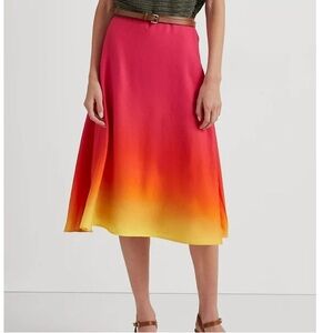 LAUREN RALPH LAUREN Ombre Midi A-Line Skirt